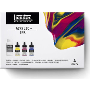 Professional Acrylic Ink, Pouring Technique, Primary Colors Set
