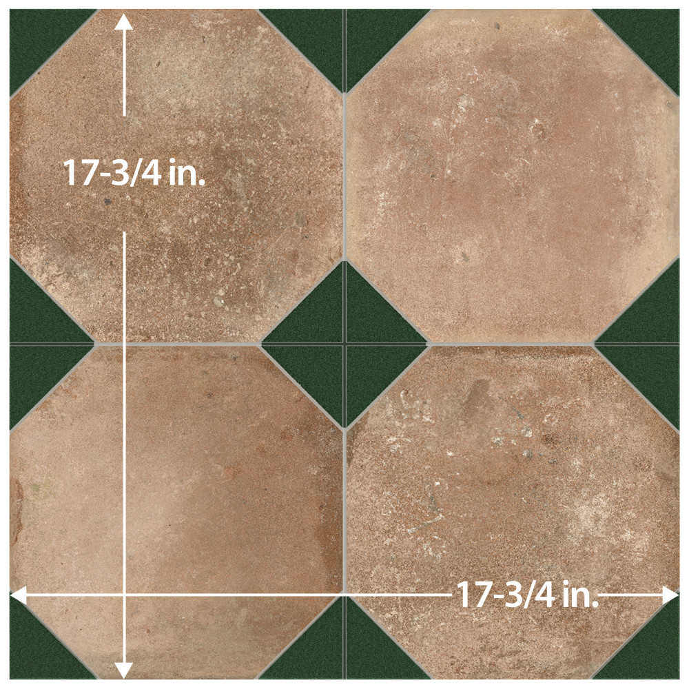 Kings Nonna with Spruce Corner 17-7/8 in. x 17-7/8 in. Porcelain Floor and Wall Tile