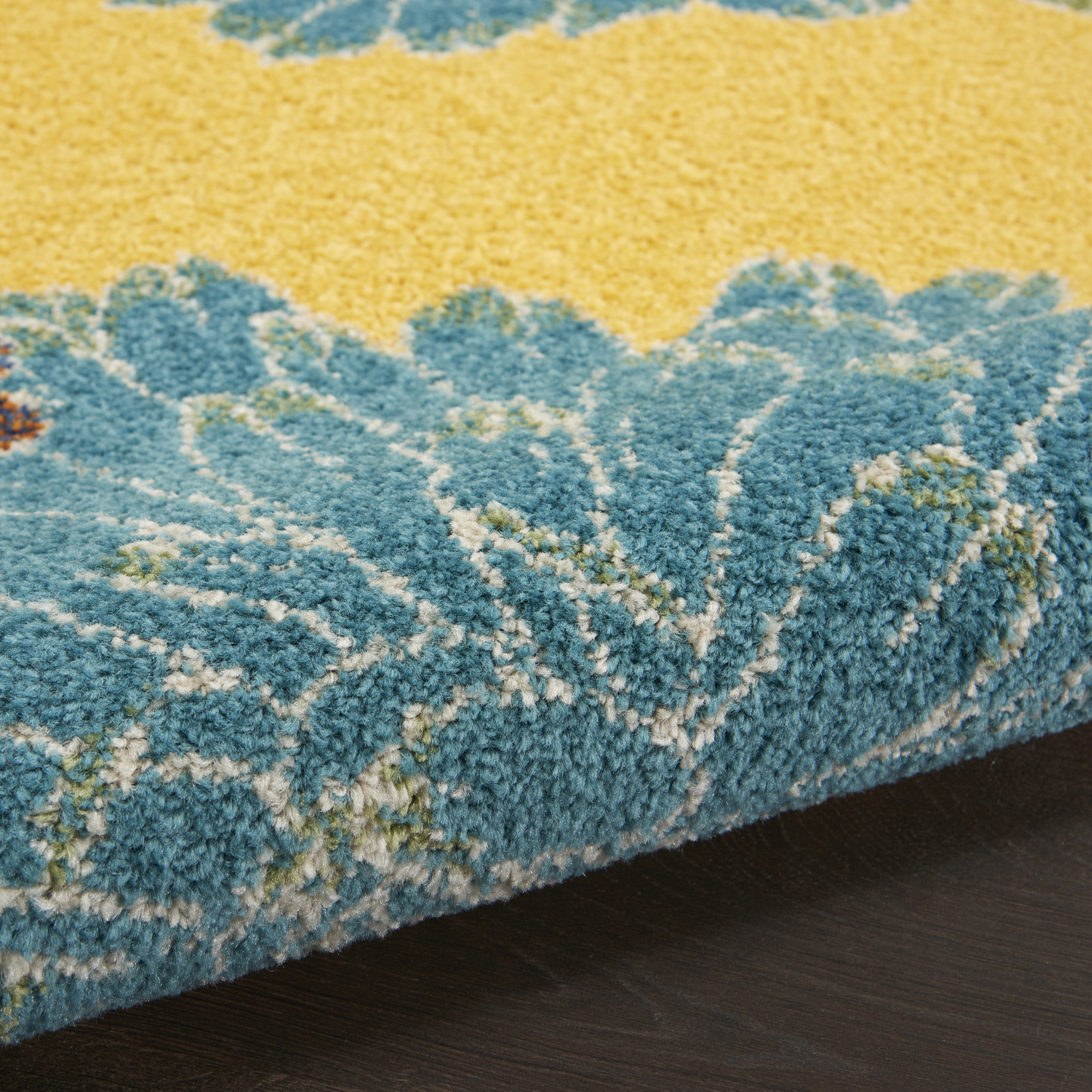 Nourison Allur 9' x 12' Yellow Multicolor Contemporary Indoor Rug