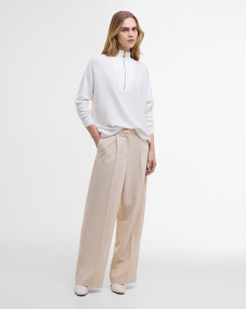 Maglione con zip corta Lola Off White