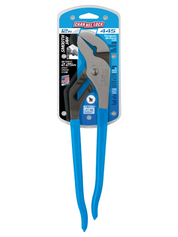 445 12-inch Smooth Jaw Tongue & Groove Pliers