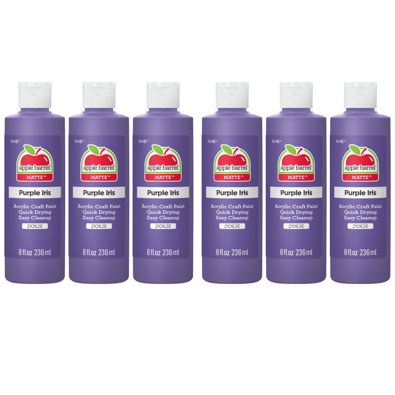 Acrylic Paint Matte, 8oz., Purple Iris, Pack of 6
