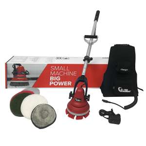 MotorScrubber, M3 Medium Handle Starter Kit, 7.5", Disc, Cordless Floor Scrubber
