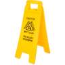 Carlisle, Flo-Pac  Economy, (English/Spanish/German), "Caution", Wet Floor Sign, Yellow, 25"