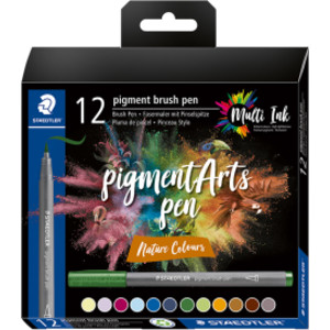 Pigment Arts Brush Pens, Nature Colors, Set of 12