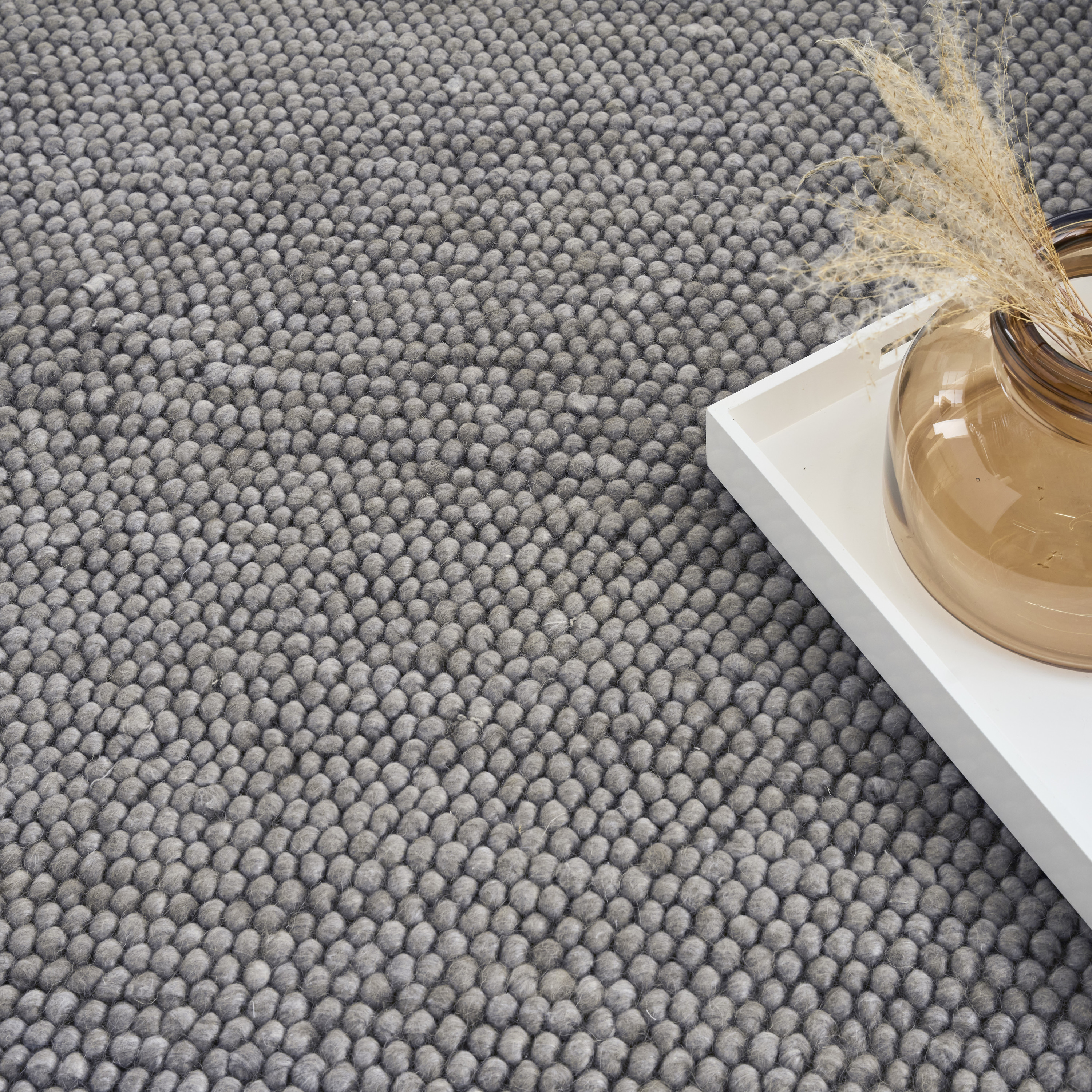 DKNY Pure Knots 4' x 6' Grey Modern Indoor Rug