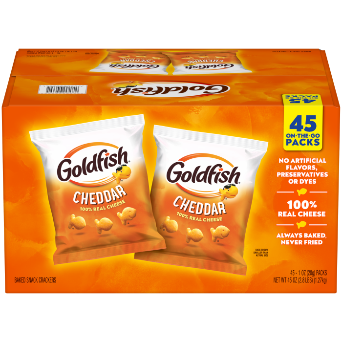 Cheddar Crackers, 45 count box