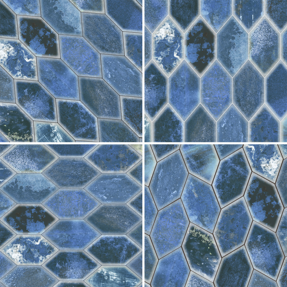 Dorne Kayak Blue 6-1/2 in. x 12-1/2 in. Porcelain Floor and Wall Tile