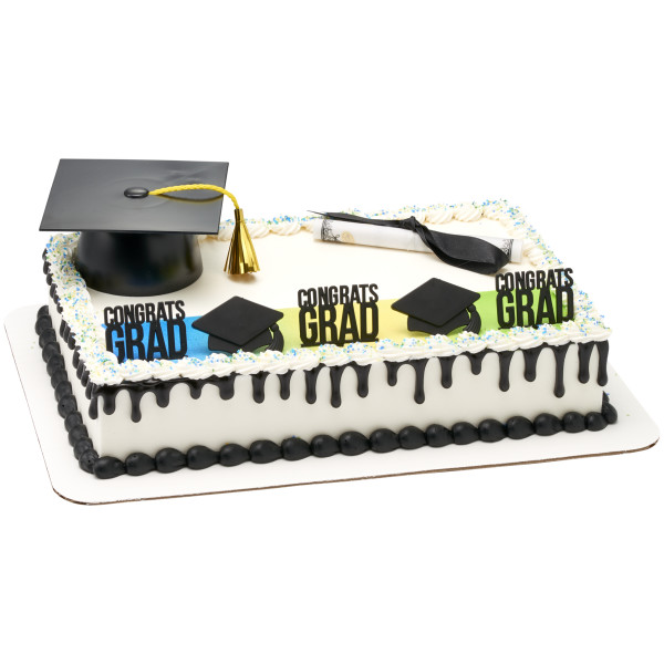 Black Grad Hat Cupcake Rings