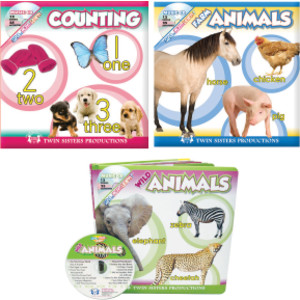 Board Book Bundle with CD, Set of 3