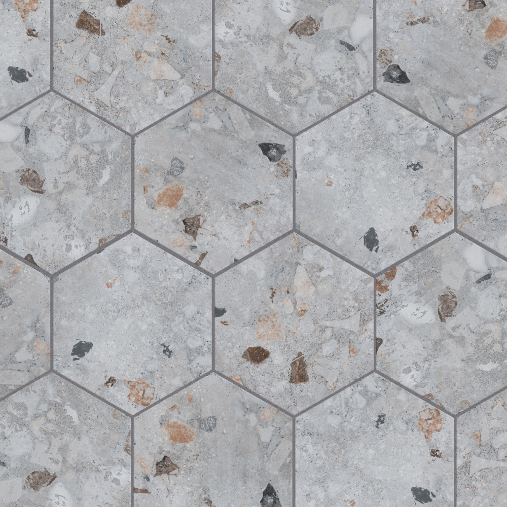 Sample – Recycle Hex River Multicolor Porcelain Floor and Wall Tile