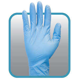 Impact, Safety Zone®, General Purpose Gloves, Nitrile, 8.0 mil, Powder Free, S, Blue