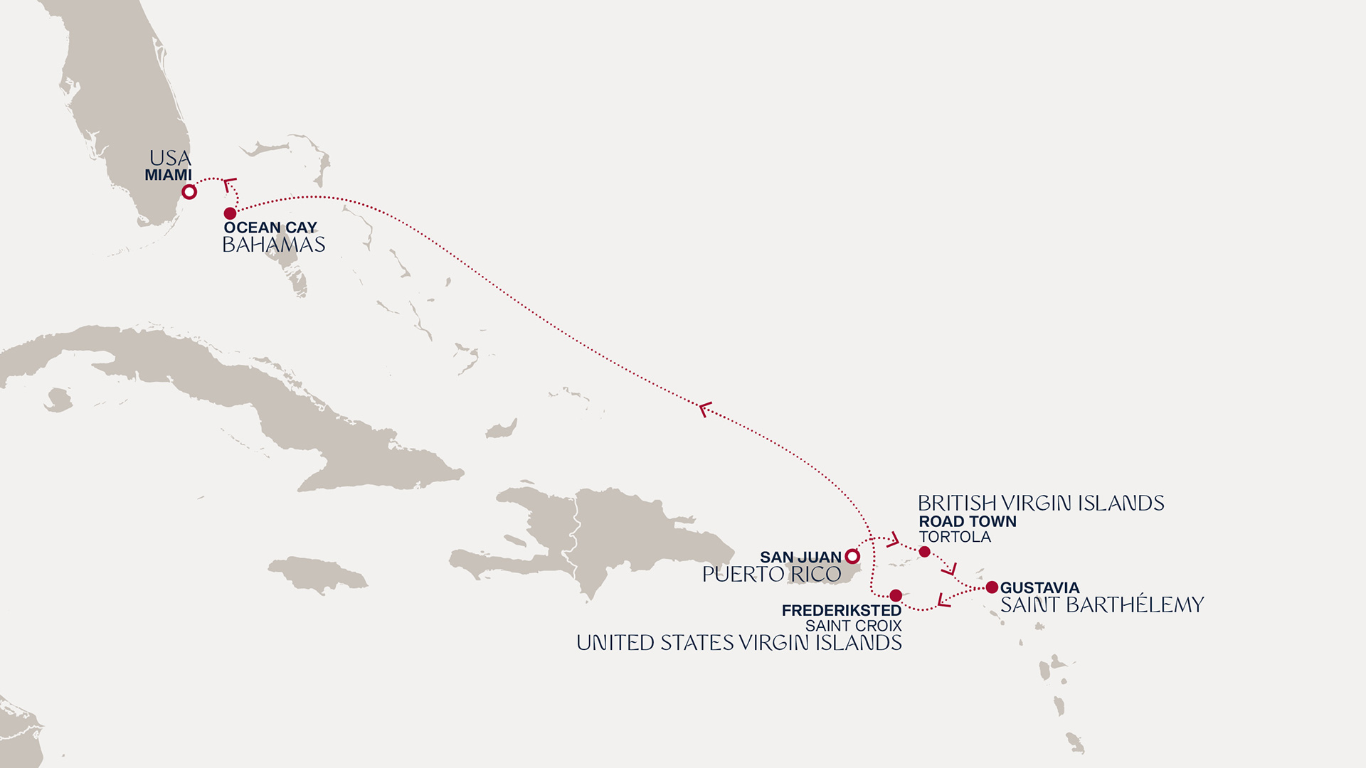 Itinerary map