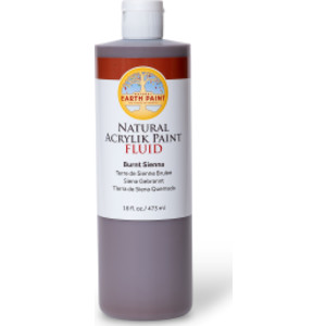 Natural Fluid Acrylik Paint, 16 oz, Burnt Sienna