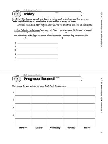 Daily Language Review, Grade 8