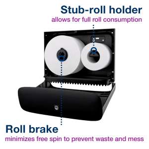 Tork, T2, Mini Jumbo Bath Tissue Dispenser, Black