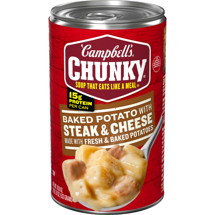 Baked Potato with Steak and Cheese Soup