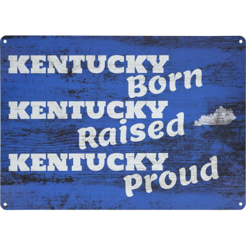 Kentucky Born Raised Proud Novelty Sign (10