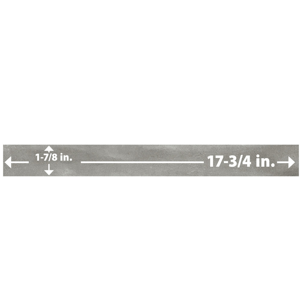 Tucson Dark Grey 1-7/8 in. x 17-3/4 in. Porcelain Floor and Wall Tile