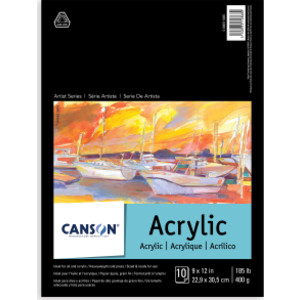 Artist Series Acrylic Pad, Foldover Binding, 10 Sheet, 9x12 inch, 1 Count