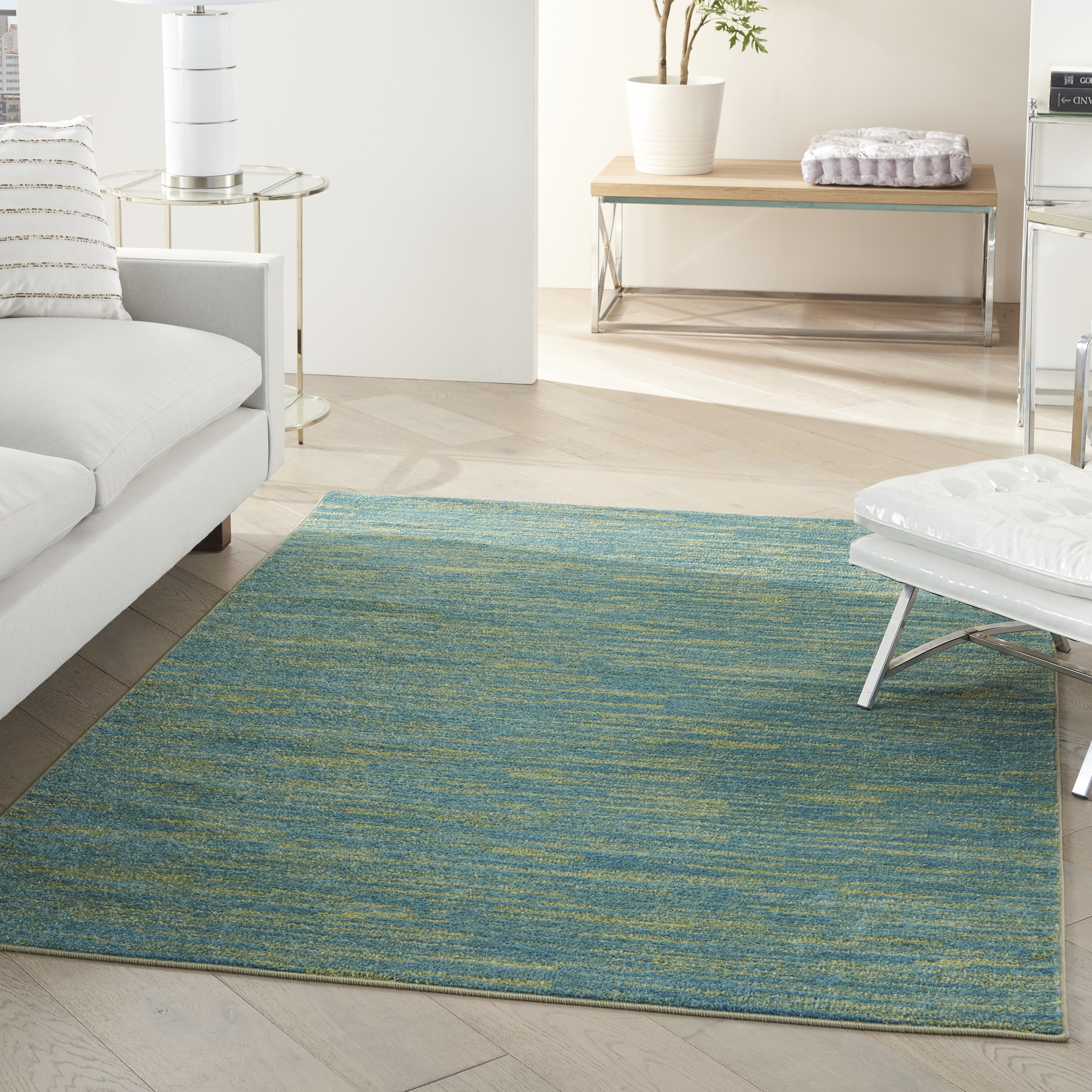 Nourison Nourison Essentials 5' x 7' Blue Green Outdoor Rug