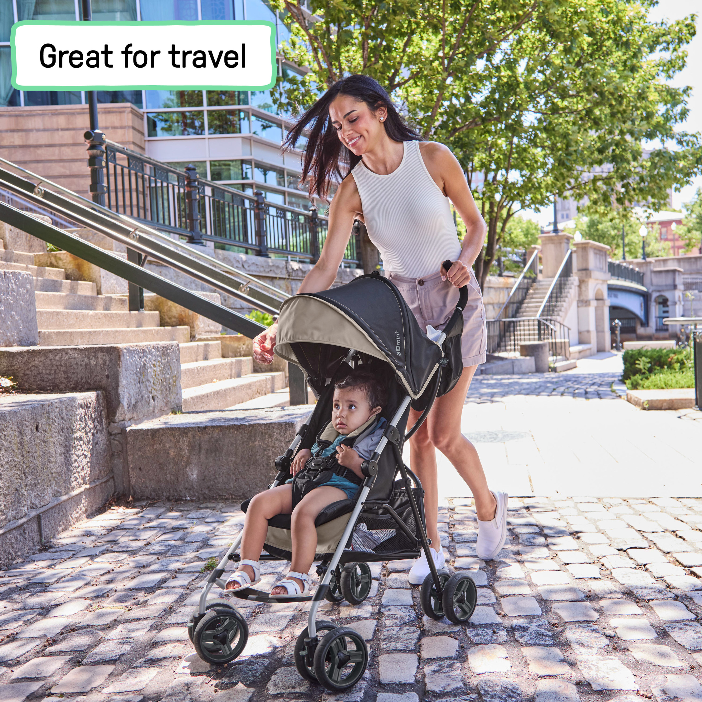 Ingenuity 3D Mini Convenience Stroller, Cashew