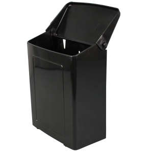 Impact, Plastic Bottom Drop Sanitary Napkin Receptacle, Black