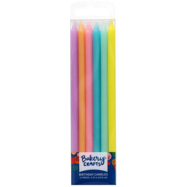 Tall Pastel Smooth & Spiral Candles