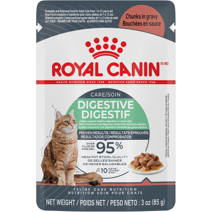Royal Canin Feline Care Nutrition Digestive Care Chunks in Gravy Pouch Cat Food