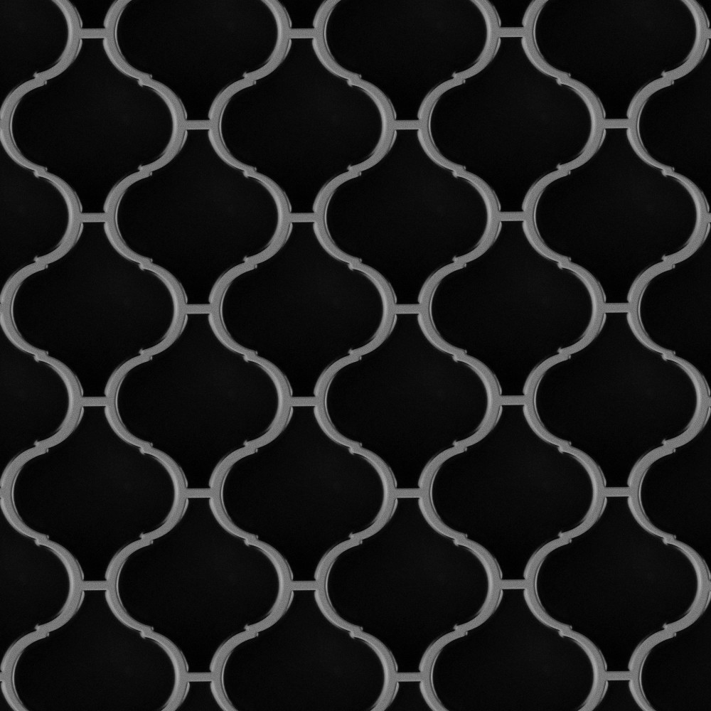 Metro Lantern Matte Black 9-1/2 in. x 10-3/4 in. Porcelain Mosaic Tile
