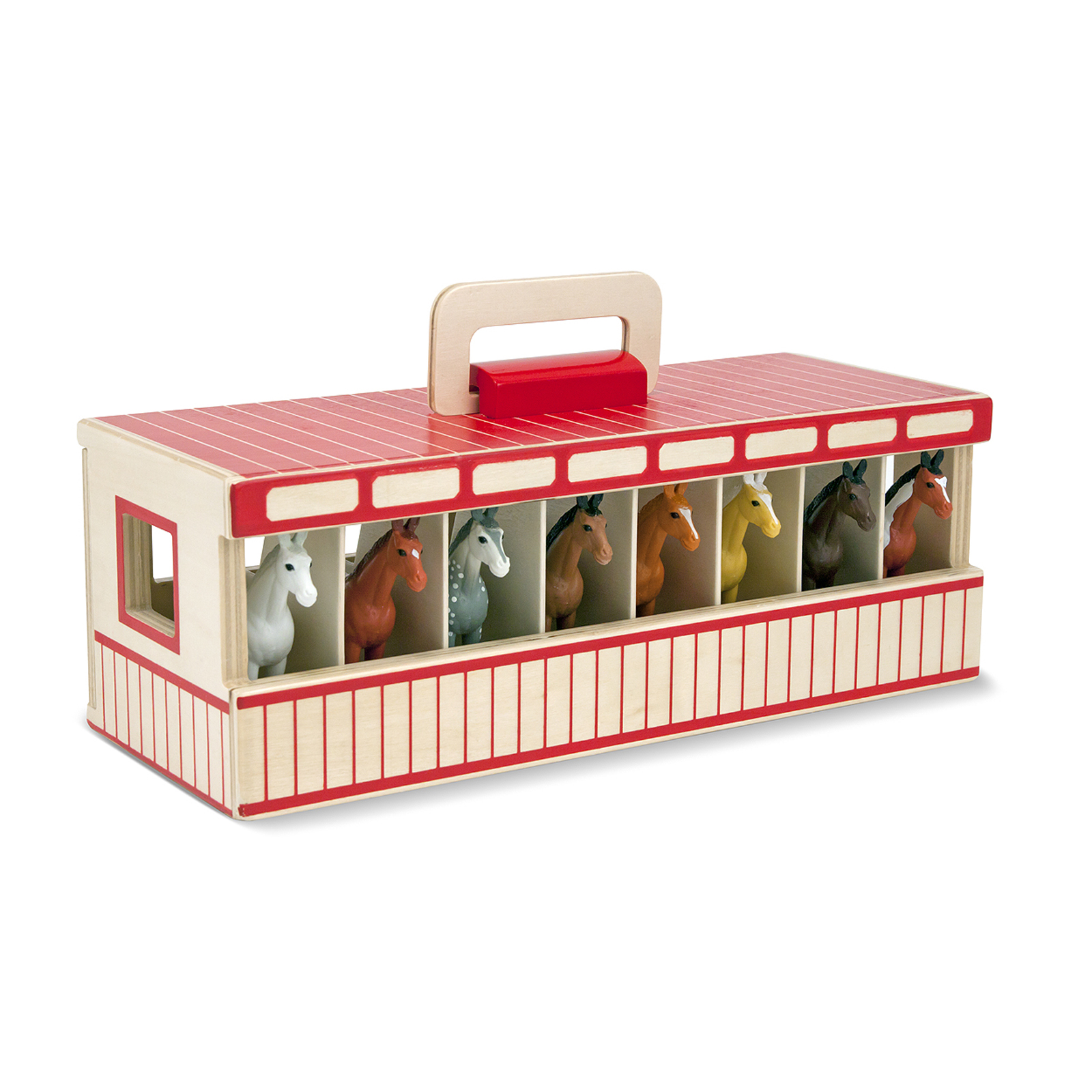 Melissa & Doug Take-Along Show-Horse Stable Play Set image number null