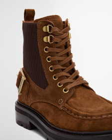 Stivaletti stringati Leonie Tobacco Suede