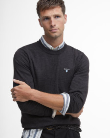 Merino Crew Neck Jumper Charcoal