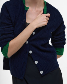 Barbour The Edit by Alexa Sammie Cardigan Nero Navy