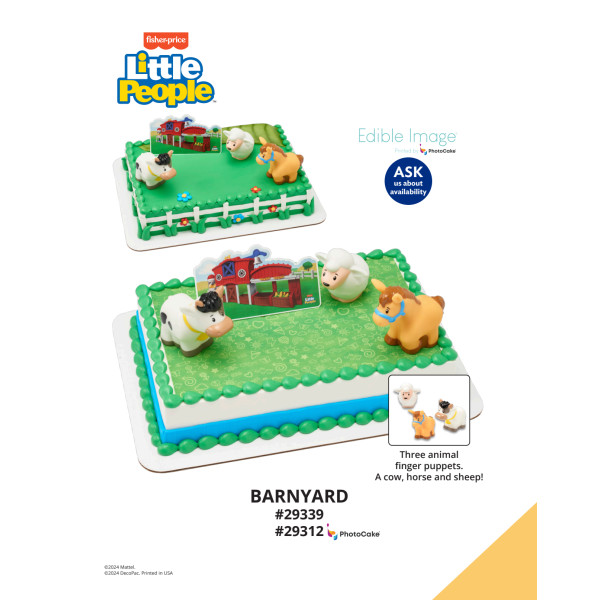 Fisher-Price™ Little People™ Barnyard The Magic of Cakes® PhotoCake® Enhanced Background and Icing Page