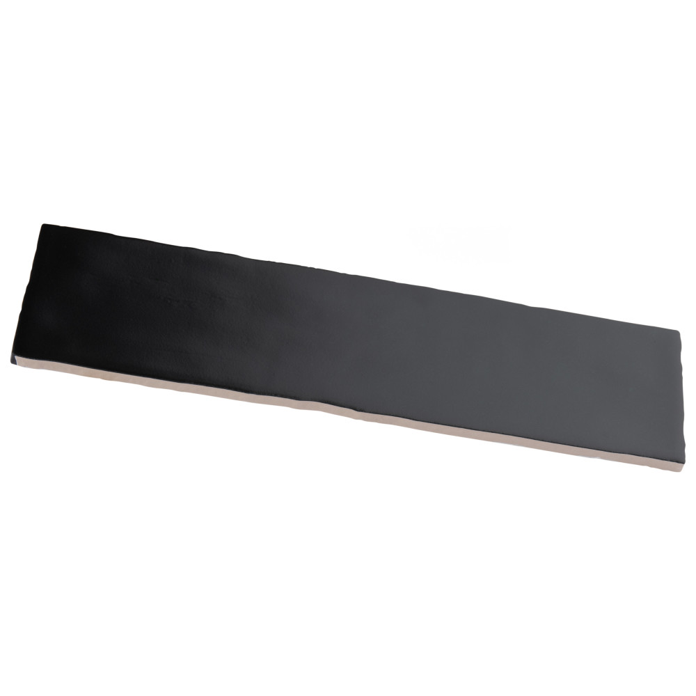 Castillo Matte Black 3 in. x 12 in. Ceramic Wall Tile