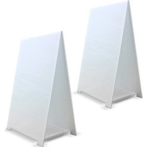 Premium Corrugated Plastic Dry Erase Tabletop Marquee Easel, 11" x 17", Pack of 2