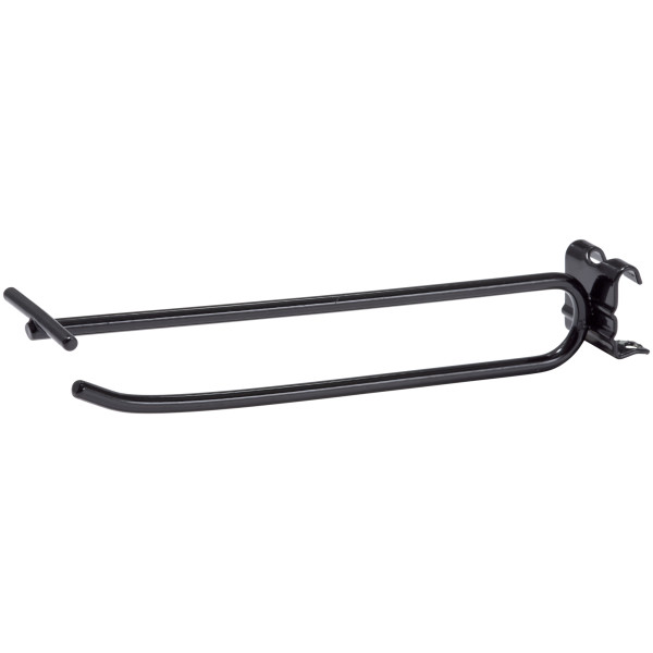 Crossbar Hook 6" Black with Retail Label Holder Candle Rack