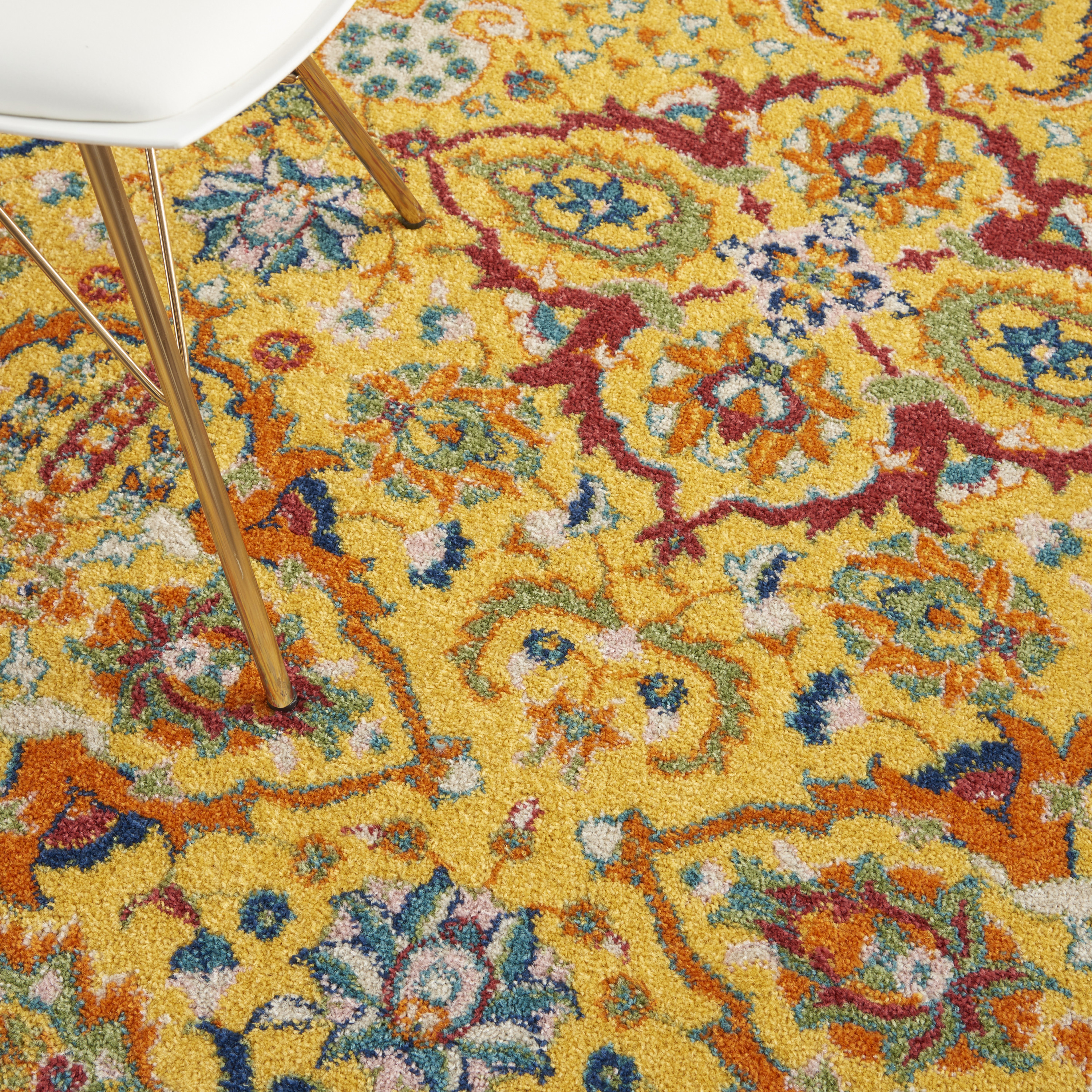 Nourison Allur 4' x 6' Yellow Multicolor Bohemian Indoor Rug