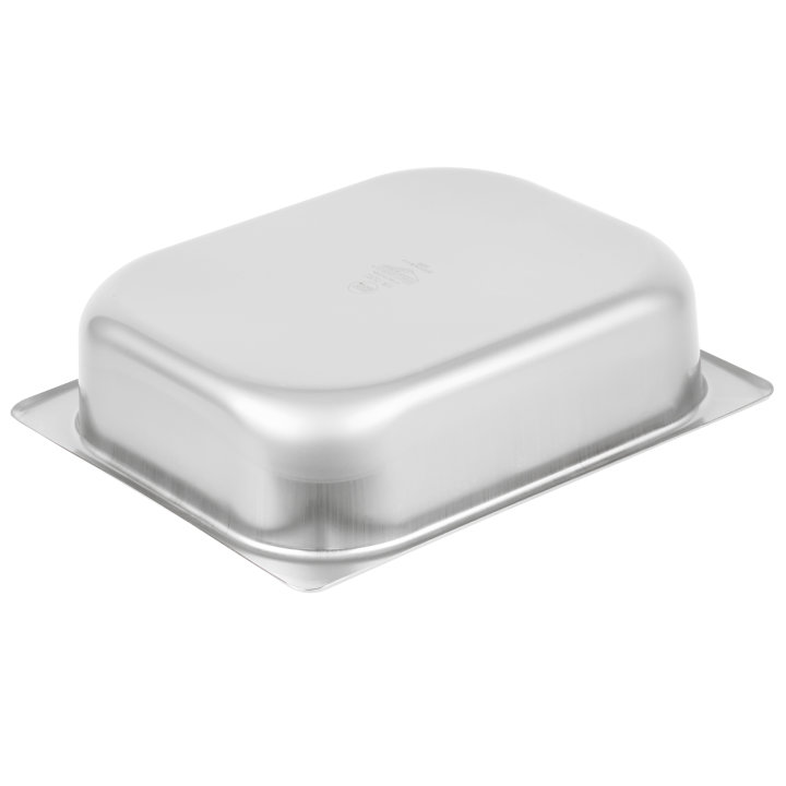 Half-size 2 ½-inch-deep stainless steel deli pan