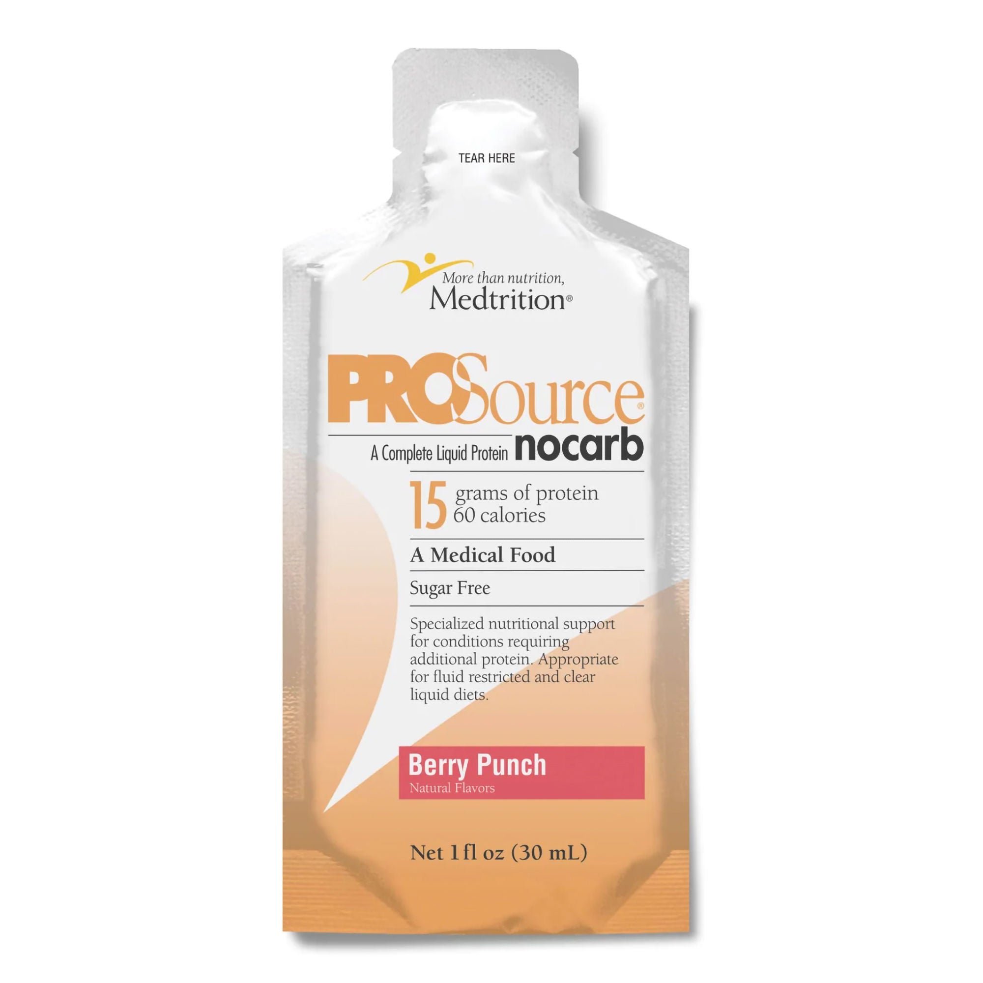 Oral Supplement ProSource™ NoCarb Berry Punch Flavor Liquid 1 oz. Pouch