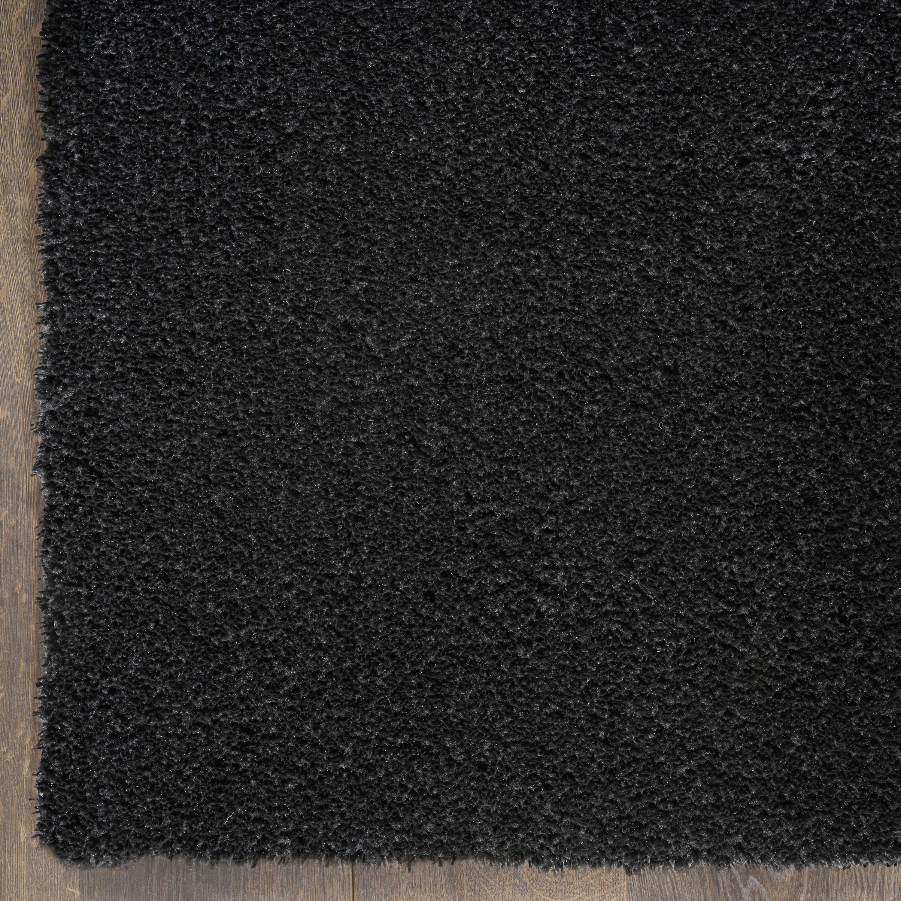 Nourison Pacific Shag 5'3" x 7'3" Black Shag Indoor Rug