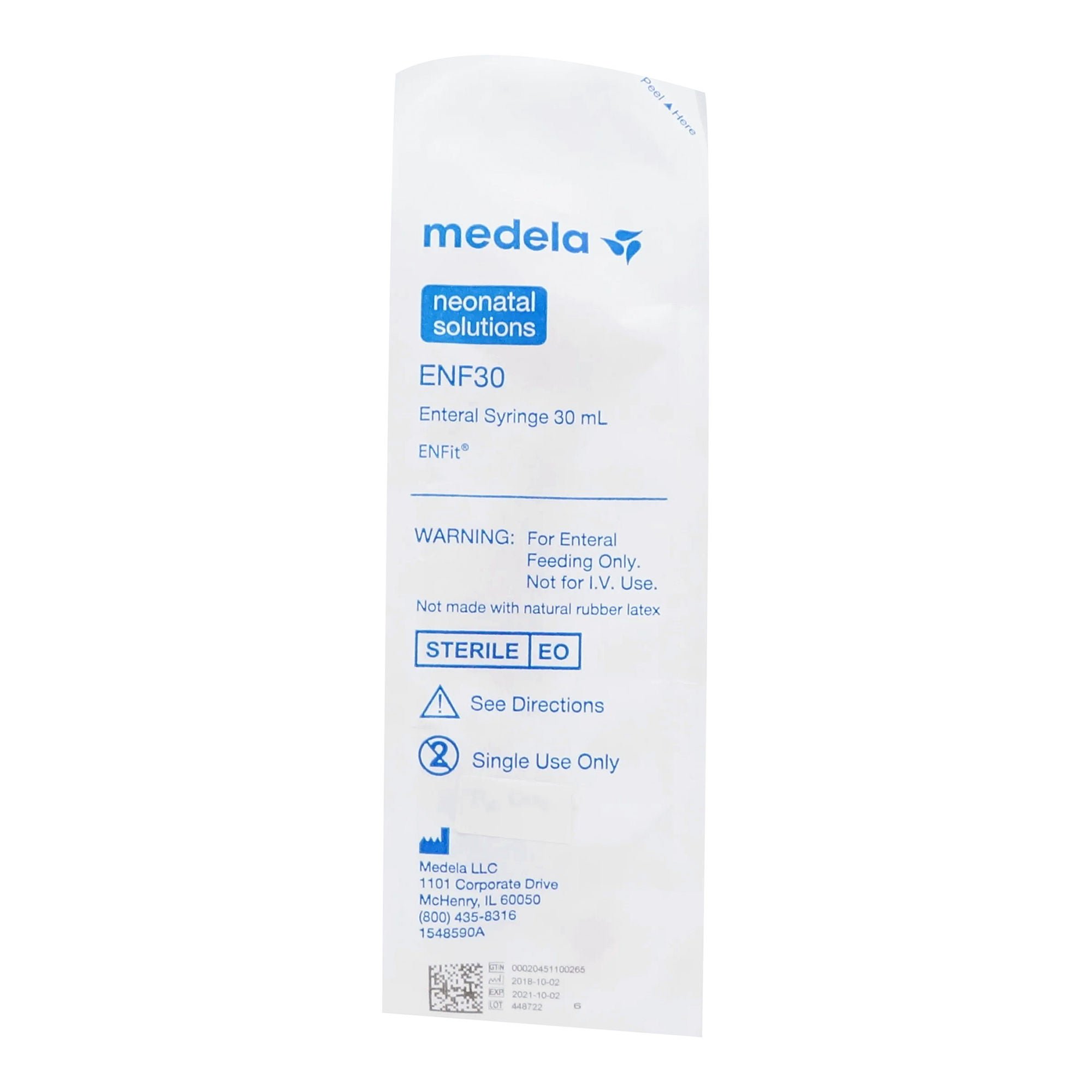 Medela SYRINGE, ENTERNAL ENFIT STR 3ML (100/BX)