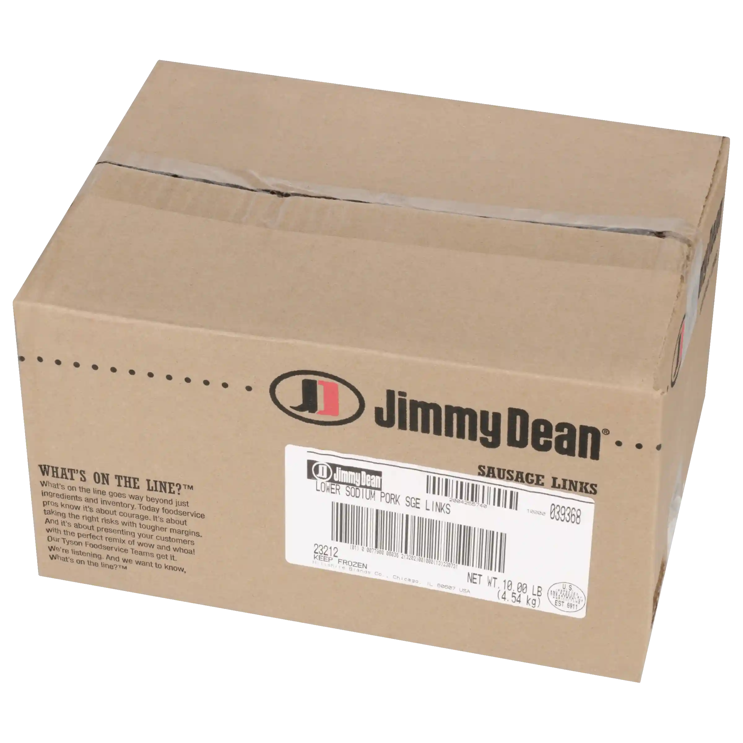 Jimmy Dean® Fully Cooked Pork Sausage Link, Lower Sodium, 10 Lbs._image_41