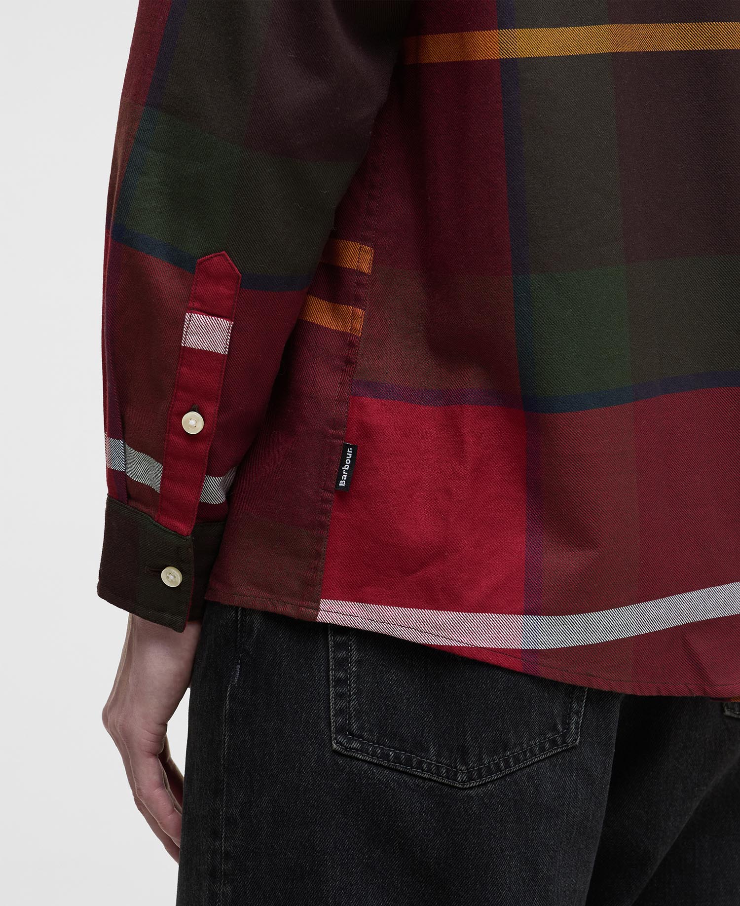 Renford Oversized Long-Sleeved Tartan Shirt image number 4