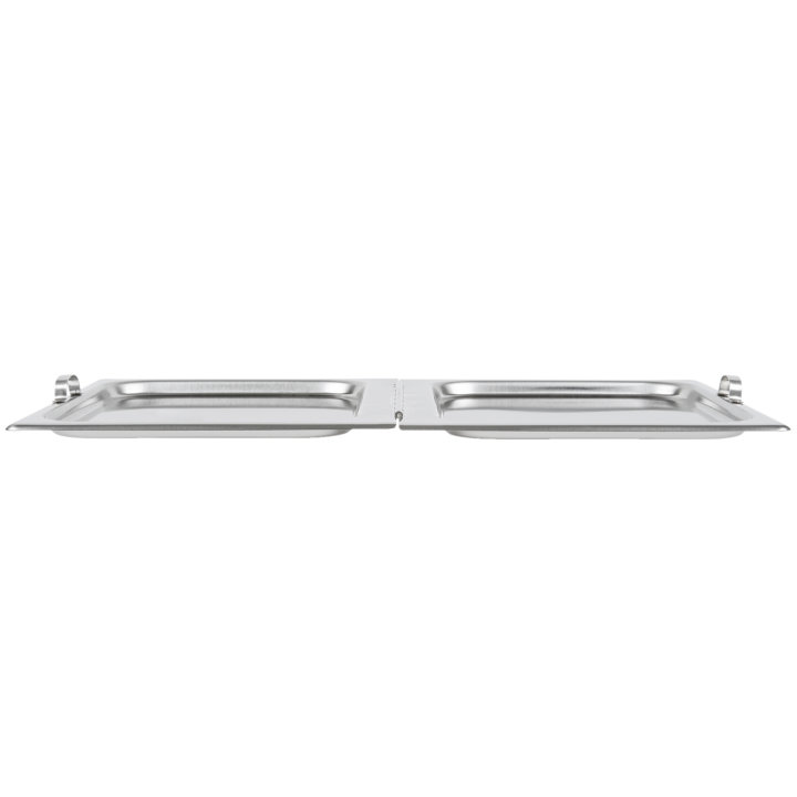 Full-size stainless steel hinged flat steam table pan cover