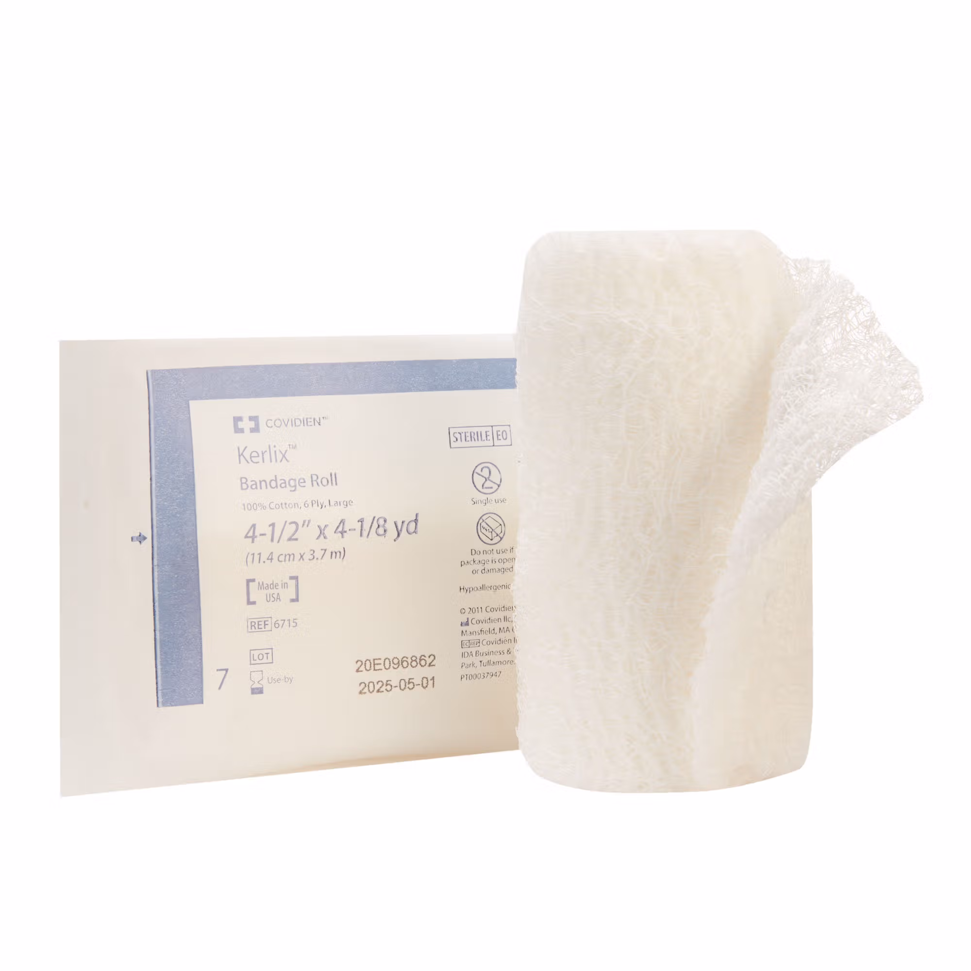 Kerlix™ Sterile Fluff Bandage Roll, 4-1/2 Inch x 4-1/10 Yard, Six-Ply