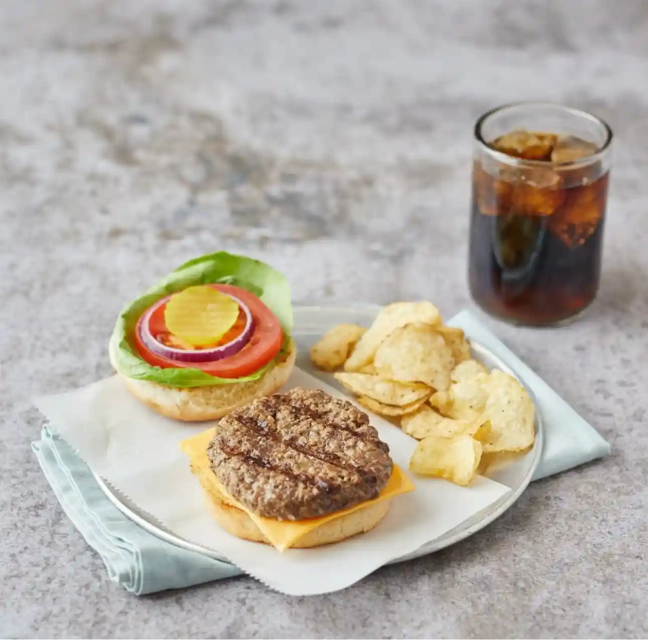 AdvancePierre™ Fully Cooked Flame Grilled Beef Steak Burger, 2.4 oz. https://images.salsify.com/image/upload/s--aHGan8JX--/q_25/pqmq3uvwbygb6a1gqs6p.webp
