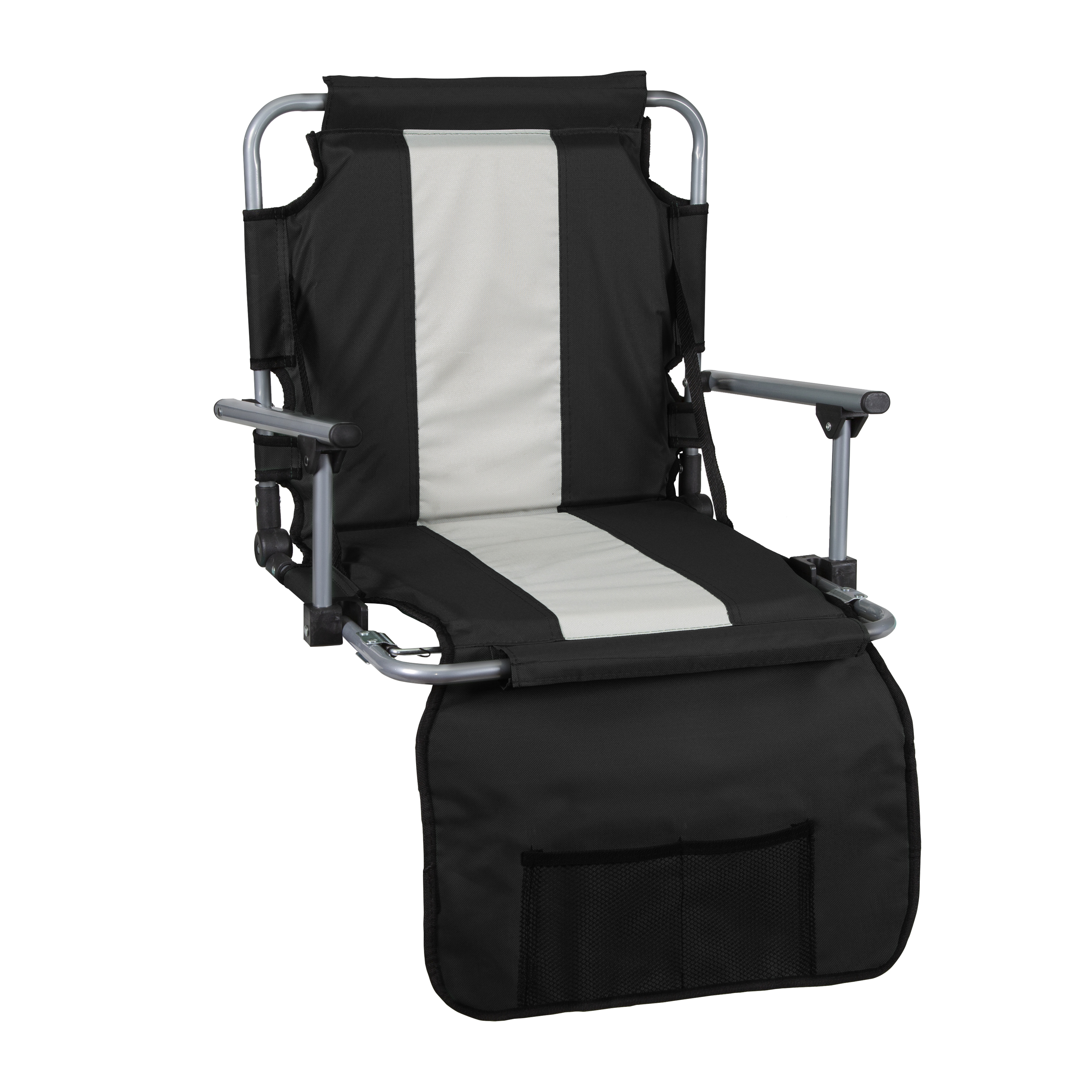 STANSPORT FOLDING STADIUM SEAT WITH ARMS BLACK OUTDOOR CAMPING