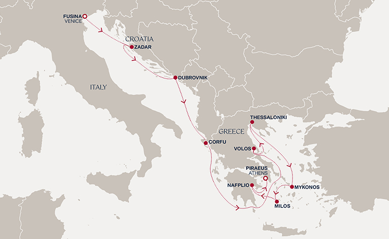 Itinerary map